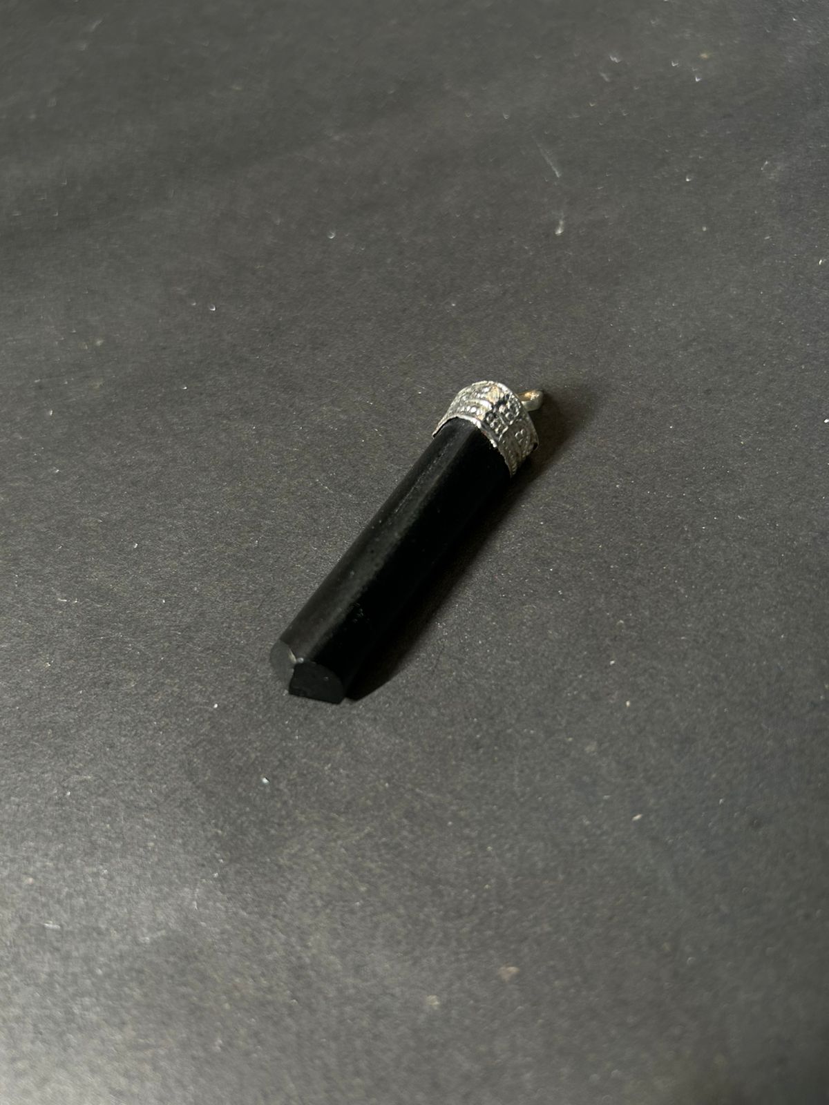 Black Tourmaline Pencil Pendant