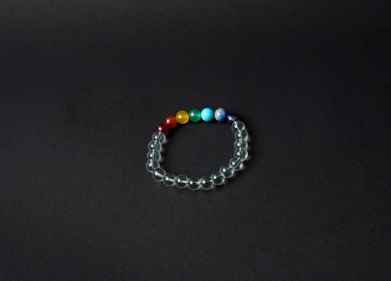 Clear Quartz 7 Chakra Bracelet