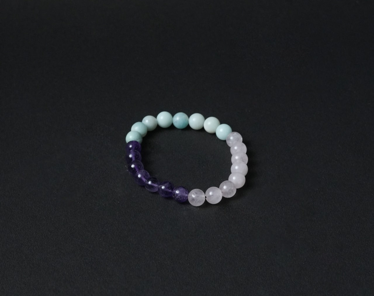 Rose Quartz, Amethyst & Amazonite Bracelet