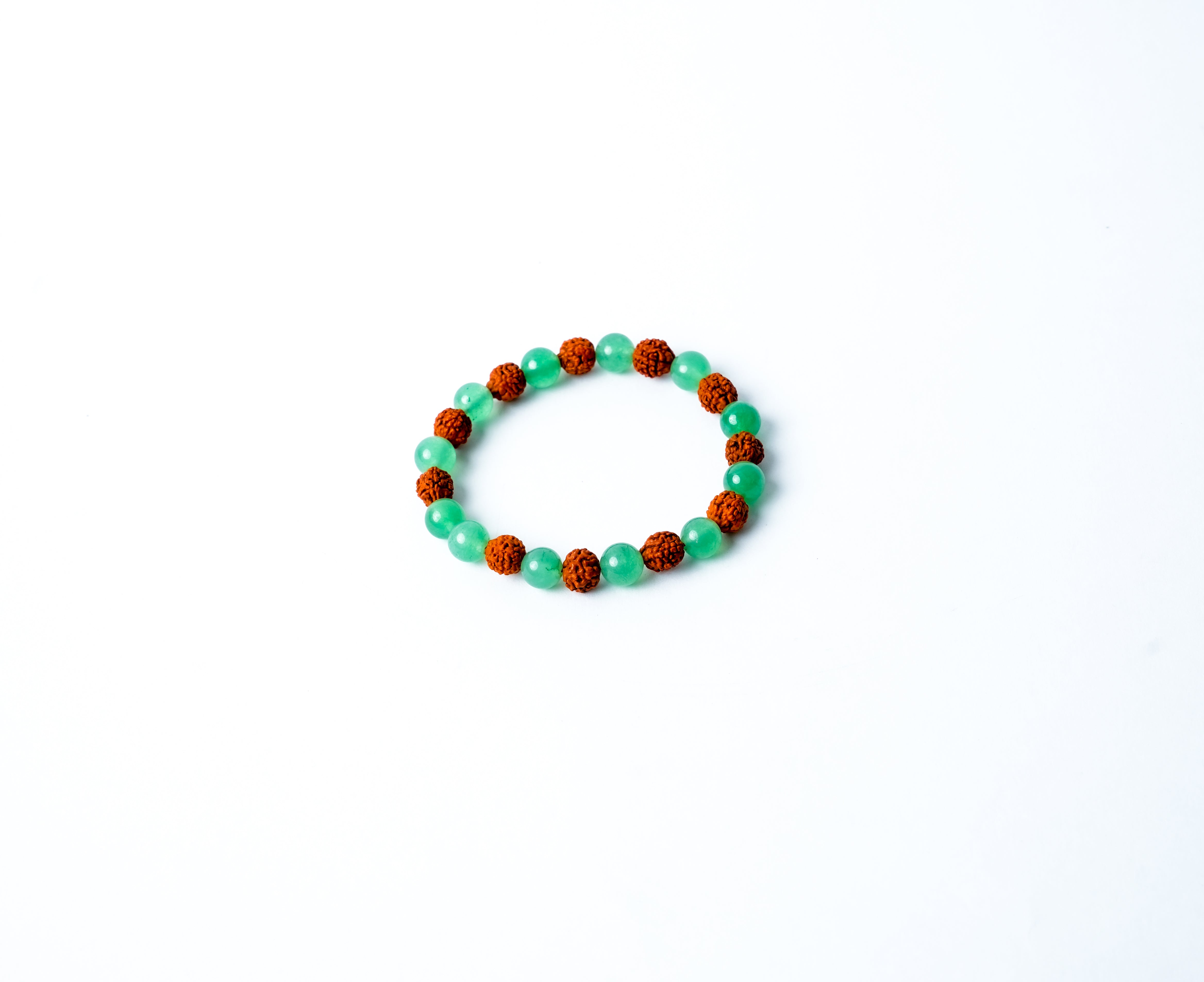 Green Aventurine and Rudraksha Bracelet