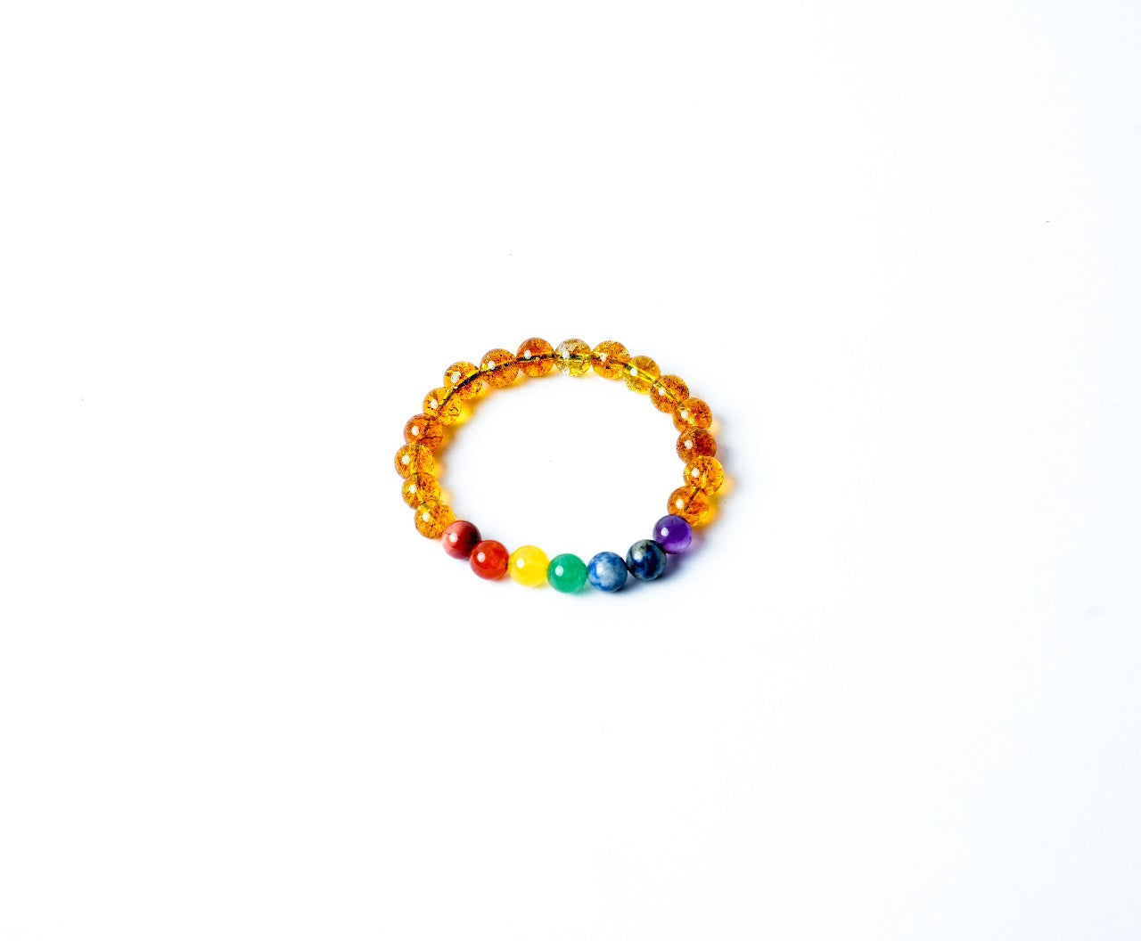 Yellow Citrine 7 Chakra Bracelet